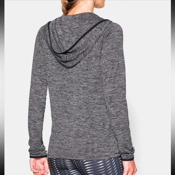 Under Armour HeatGear Women's Tech Twist V-neck Hoodie Henley - size M - Picture 3 of 8